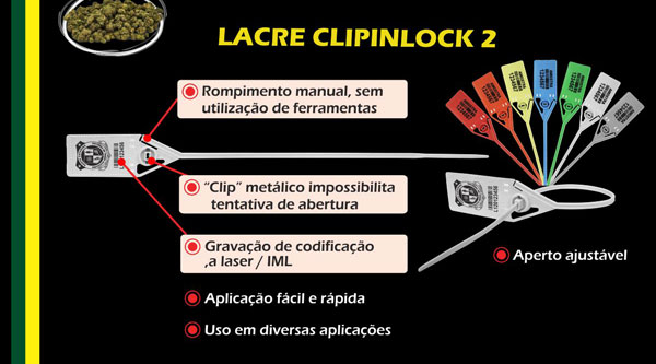 Lacres de Segurança com Clip Metálico Clipinlock