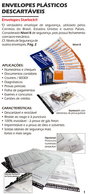 Envelopes de Segurança Starlock