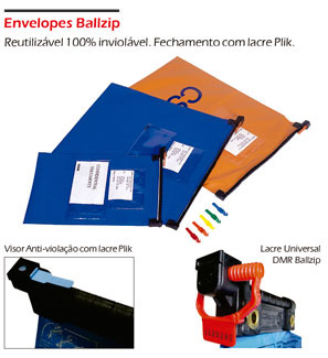 Envelopes de Segurança reutilizáveis Ballzip