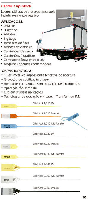 Lacres de Segurança Clipinlock